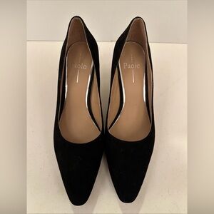 Linea Paolo Women Heels Pump Shoes Black Suede 7